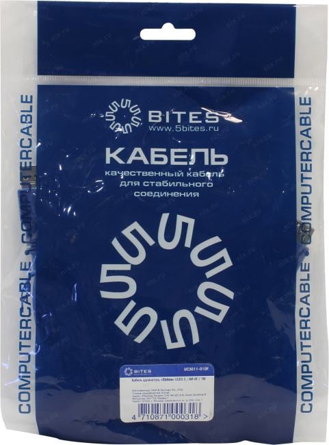 5bites <UC3011-010F> Кабель удлинительный USB 3.0  AM-->AF  1м
