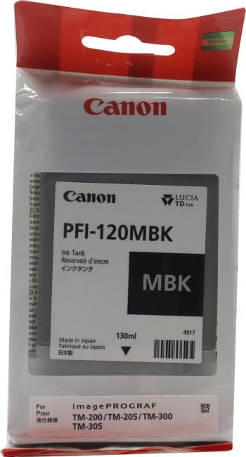 Чернильный контейнер Canon PFI-120MBK Matte  Black для TM-200/205/300/305