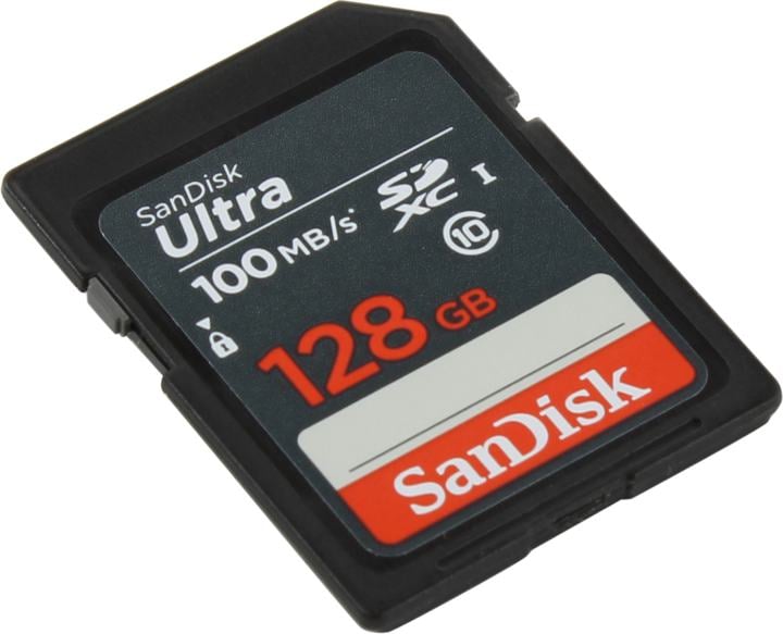 Карта памяти 128GB SDXC Sandisk Ultra Class 10 UHS-I U1 (SDSDUNR-128G-GN3IN)