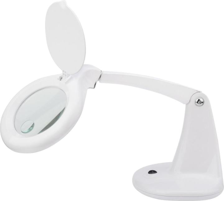 31-0243 Лупа настольная 3D+12D REXANT с подсветкой 40 SMD  LED,  белая