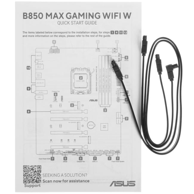 ASUS B850 MAX GAMING WIFI W (RTL) AM5 <B850> 3xPCI-E HDMI+DP 2.5GbLAN+WiFi+BT SATA  ATX  4DDR5