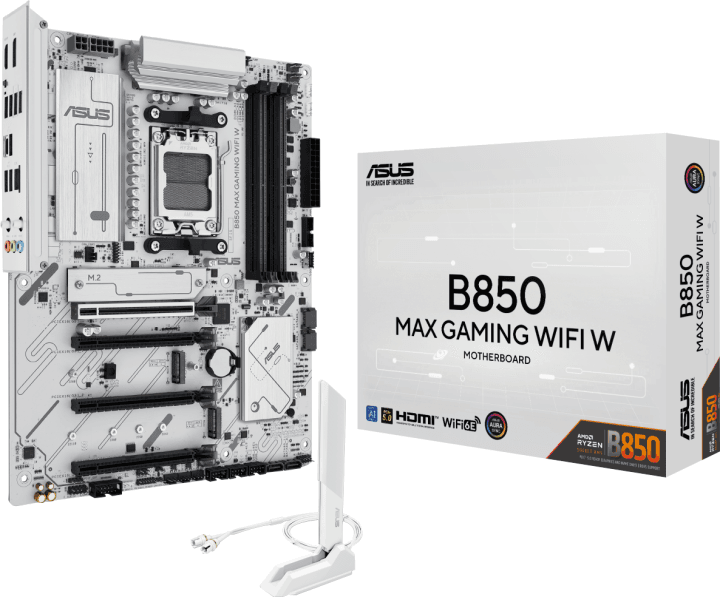 ASUS B850 MAX GAMING WIFI W (RTL) AM5 <B850> 3xPCI-E HDMI+DP 2.5GbLAN+WiFi+BT SATA  ATX  4DDR5