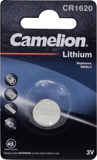 Батарейка Camelion CR1620, литиевая, 3 В
