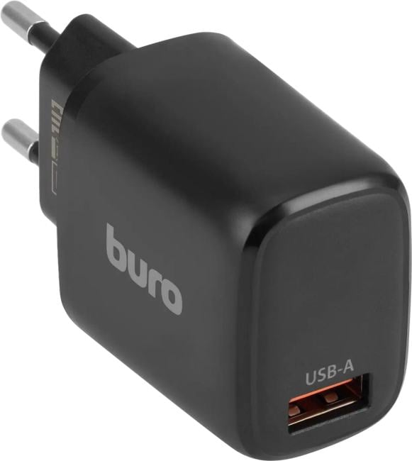Сетевое зар./устр. Buro BUWG1 18W 3A (QC) USB-A  универсальное черный (BUWG18P100BK)