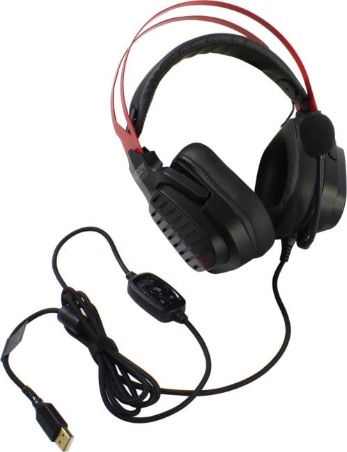 Наушники с микрофоном Bloody G560 Sports Red (7.1, шнур 2м, USB,  с регулятором громкости)