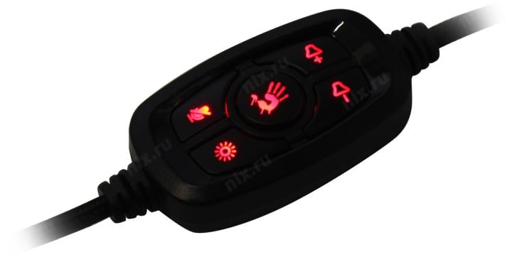 Наушники с микрофоном Bloody G560 Sports Red (7.1, шнур 2м, USB,  с регулятором громкости)