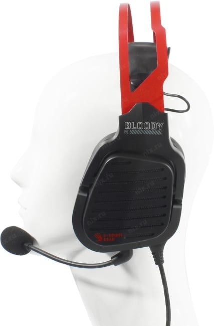 Наушники с микрофоном Bloody G560 Sports Red (7.1, шнур 2м, USB,  с регулятором громкости)