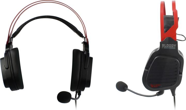 Наушники с микрофоном Bloody G560 Sports Red (7.1, шнур 2м, USB,  с регулятором громкости)