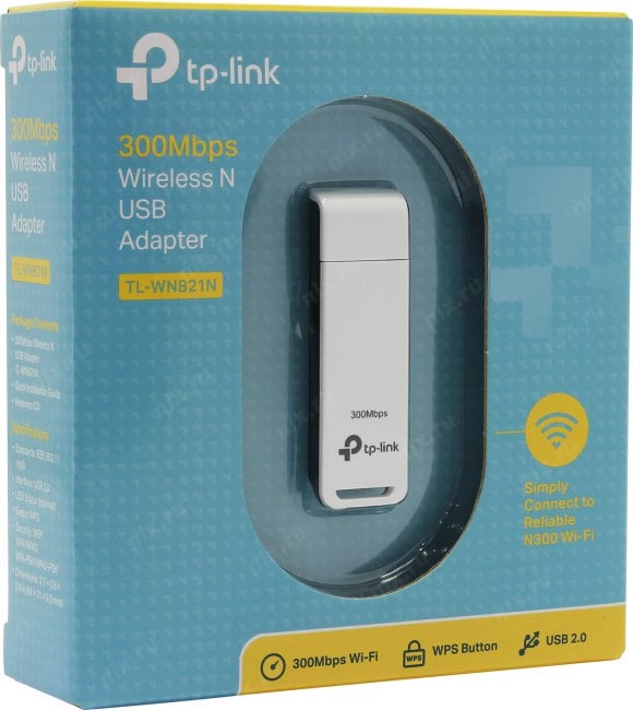 TP-LINK <TL-WN821N> Wireless N  USB Adapter(802.11b/g/n, 300Mbps)