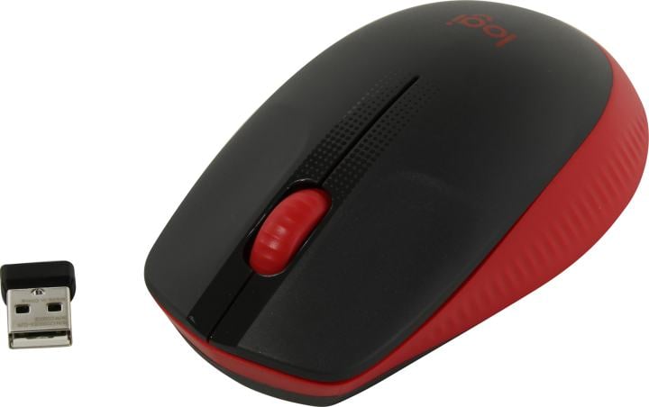 Мышь Logitech 910-005908, M190, беспроводная, красная, 1000dpi