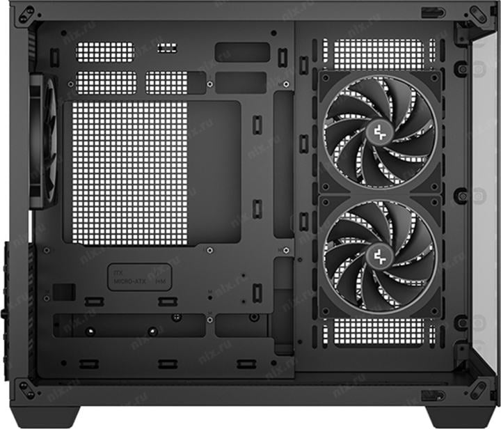Minitower Deepcool CG330 3F <R-CG330-BKNGM3-G> Black MicroATX без  БП, с окном