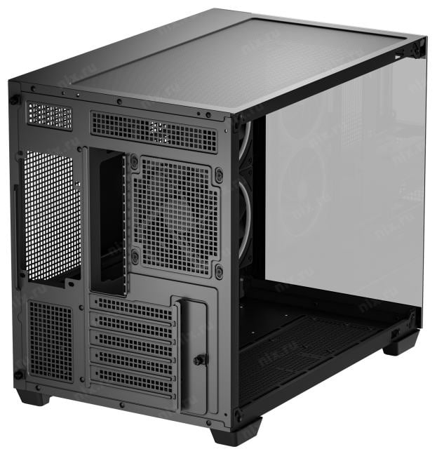 Minitower Deepcool CG330 3F <R-CG330-BKNGM3-G> Black MicroATX без  БП, с окном
