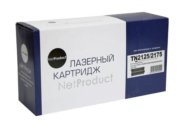 Тонер-картридж NetProduct (N-TN-2125/2175)  для  Brother  HL-2140R/2150NR/2170WR, 2,6K