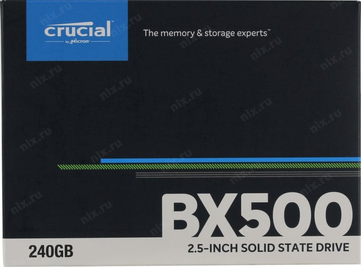 SSD 240 Gb SATA 6Gb/s Crucial BX500 <CT240BX500SSD1> 2.5"  3D  TLC