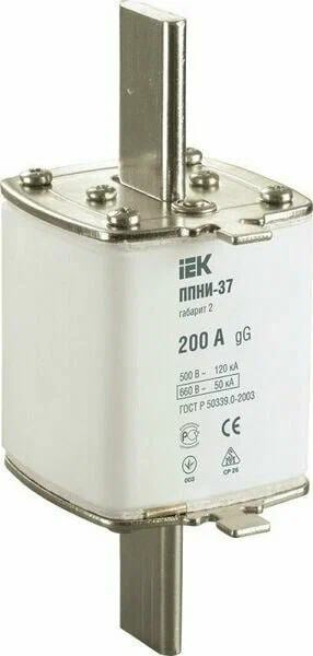 Вставка IEK DPP40-200 предохранителя плавкая ППНИ-37 200А  габарит  2