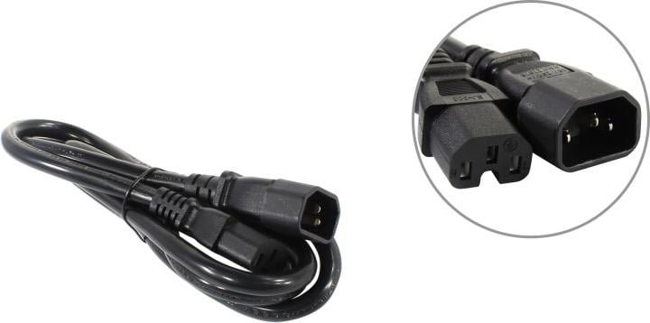 Кабель питания KS-is KS-857B-1.5, IEC-C14→IEC-C15, 1.5м