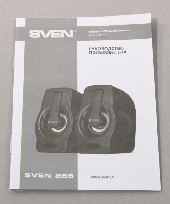 Колонки SVEN 255 Black (2x3W, RGB,  питание от USB)