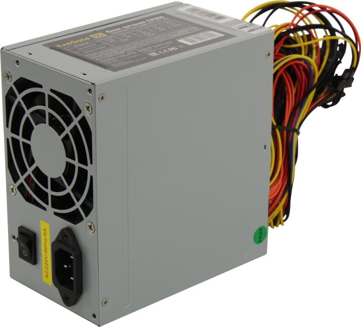 (Из ремонта, рабочий, гарантия 14 дней) Блок питания 600W ExeGate EX292144RUS CP600 (ATX, 8cm fan, 24pin, 4+4pin, 3xSATA, 2xIDE, FDD)