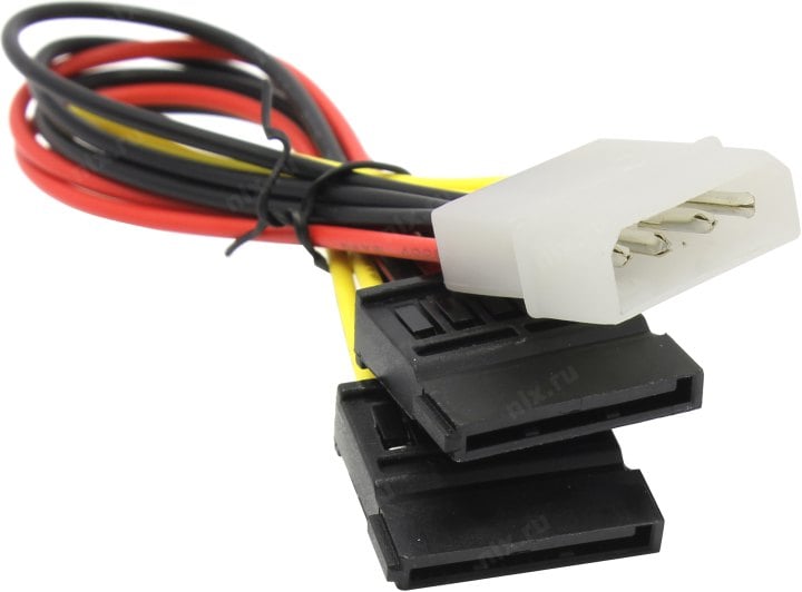 Переходник  питания  SATA-устройств  (1big ->2SATA)