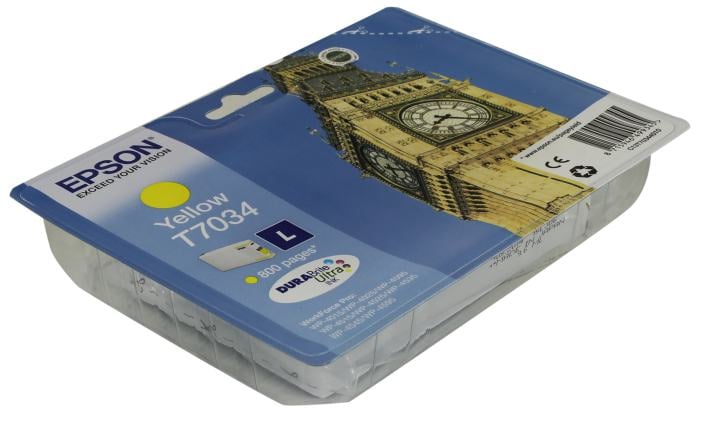 Картридж T7034 <C13T70344010> Yellow для Epson  WorkForce Pro WP-4015/4025/4095/4515/4525/4535/4545/4595