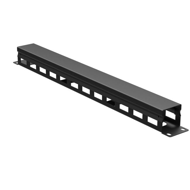 Организатор кабельный с крыш/отв 19" 1U, 40 мм RAL9005