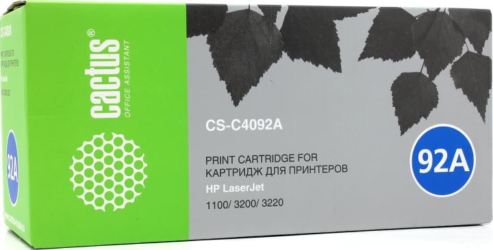 Картридж Cactus CS-C4092A для  HP LJ 1100/3200/3220