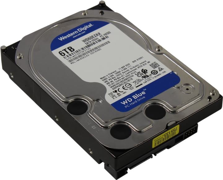 Жесткий диск Western Digital WD60EZAX, 6TB, 3.5", 5400RPM, SATA III