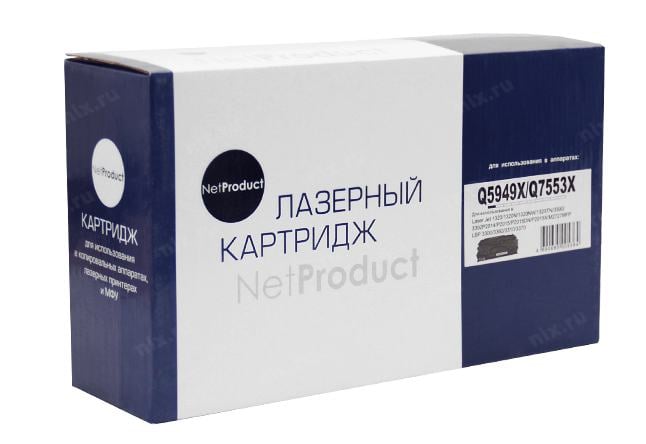 Картридж NetProduct Q5949X/Q7553X Black для HP LJ  1320/3390/3392, LBP 3300/3360/3310/3370