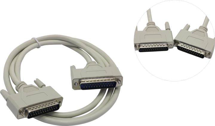 KS-is <KS-502B-1.8> Кабель удлинитель (DB25M  -> DB25M) 1.8м