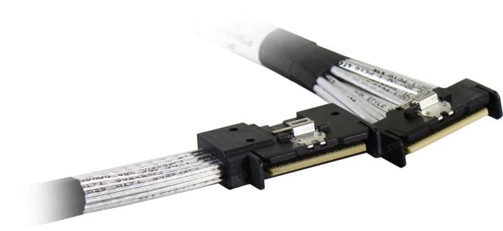 Кабель JPC P7360GB00800-1, MCIO x8 74P — MCIO x8 74P, 0.8м