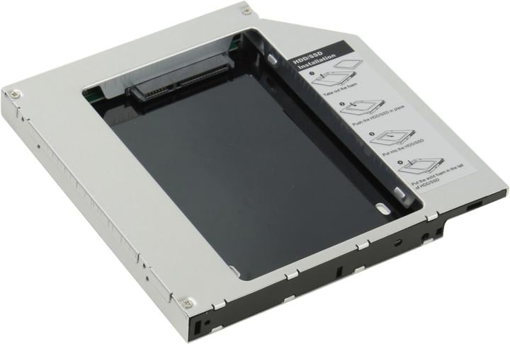 AgeStar  <SSMR2S> Шасси для 2.5” SATA HDD 9.5/7мм для установки в SATA 12.7мм отсек  оптического привода ноутбука