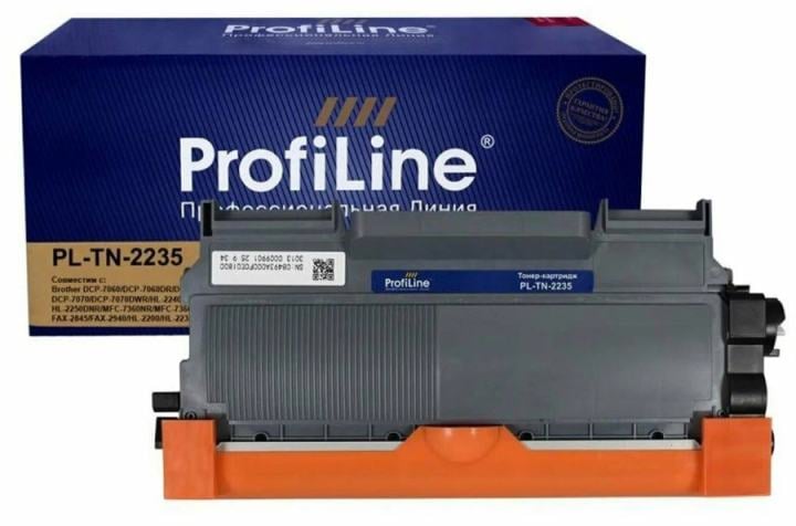 Картридж ProfiLine PL-TN-2235 для принтеров Brother HL-2130/2130R/2132/2132R/2135W/2220/2230/2240/2242D/2250/2270DW/2280DW/MFC-7360/7360N/7460DN/7860DW/DCP-7055/7055R/7055WR/7057/7057R/7060D/7060DR/7065DN/7070D/FAX-2840/2845R/2940 1200 копий