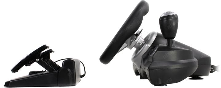 Руль Dialog GW-155VR CyberPilot Vibration USB  (Рулевое  колесо+педали+рычаг  перекл. скоростей,11кн.,мини-джойстик)