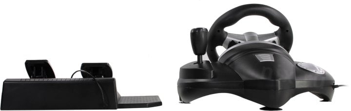 Руль Dialog GW-155VR CyberPilot Vibration USB  (Рулевое  колесо+педали+рычаг  перекл. скоростей,11кн.,мини-джойстик)