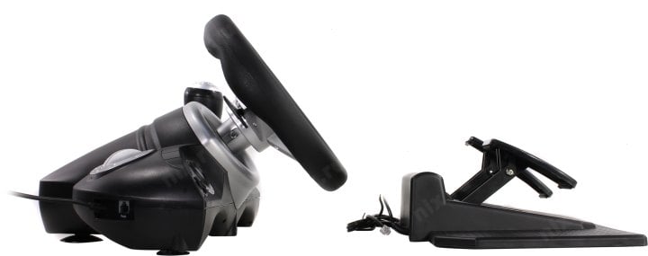 Руль Dialog GW-155VR CyberPilot Vibration USB  (Рулевое  колесо+педали+рычаг  перекл. скоростей,11кн.,мини-джойстик)