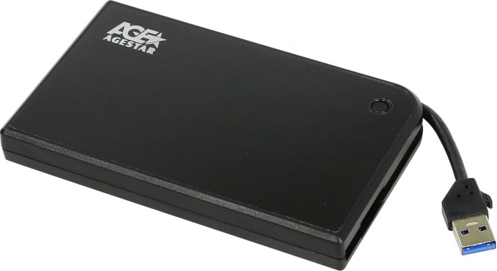 AgeStar 3UB2A14 BLACK USB 3.0 Внешний корпус 2.5" SATA AgeStar 3UB2A14 (BLACK) USB3.0, алюминий, черный, безвинтовая конструкция [10604]