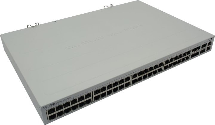 Коммутатор MikroTik CRS354-48G-4S+2Q+RM, 48×1GbE, 4×SFP+, 2×QSFP+, 1U