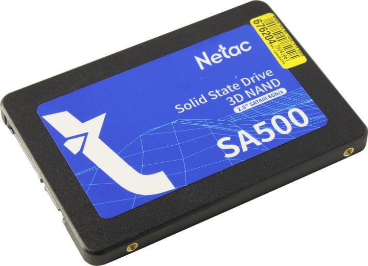 Диск SSD Netac - SA500, для ноутбука, 2.5", 1 ТБ, SATA, 6 Гб/с, speed write-475МБ/с read-530МБ/с, NT01SA500-1T0-S3X