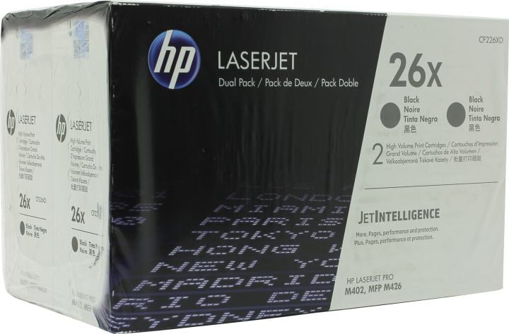 Тонер-картридж HP 26X Black Dual Pack для LJ Pro M402d/M402n/M402m/M402dn/M402dne/M402dw/M426/M426m/M426fdn/M426fdw/M426dw (2х9000 стр) ( CF226XD )