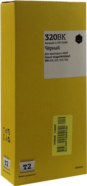 IC-CPFI-320BK Картридж T2 для Canon imagePROGRAF TM-200/205/300/305 (300мл.), чёрный, с чипом