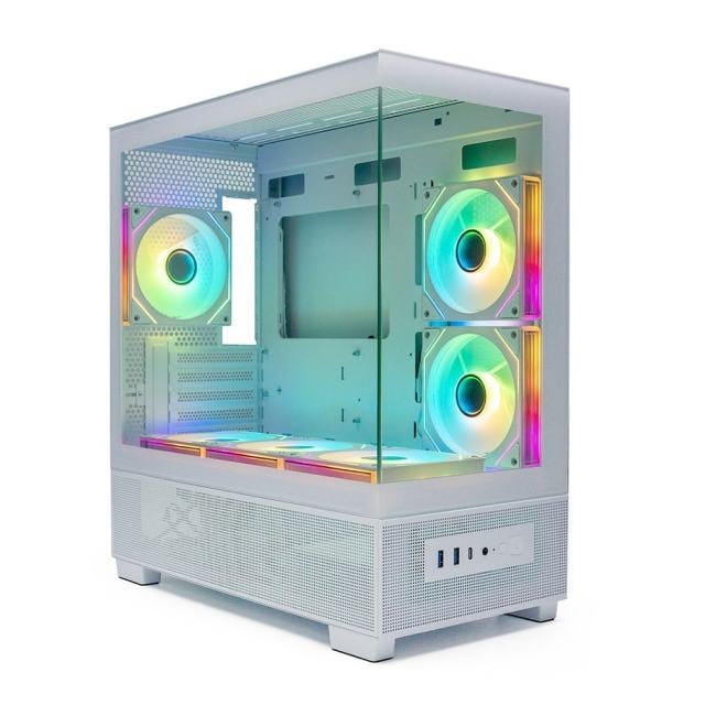 Корпус ПК XASTRA Q500M-6FM12A-C10-UC-WH, mATX, 6×120мм ARGB PWM