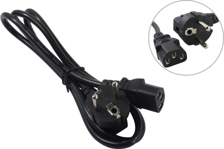 Кабель питания GoPower 00-00024055, Schuko-C13, 1.2м