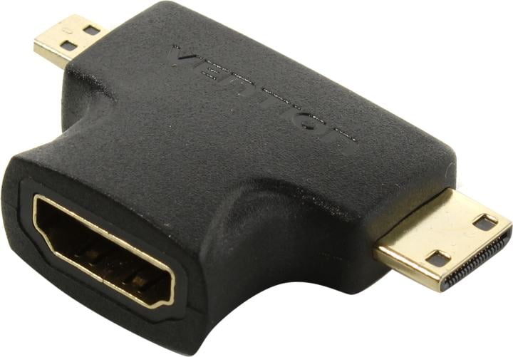 Vention <AGFB0> Переходник HDMI F -> microHDMI  M /miniHDMI M