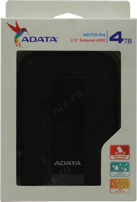 ADATA <AHD710P-4TU31-CBK> HD710 Pro USB3.1 Portable 2.5" HDD  4Tb EXT (RTL)
