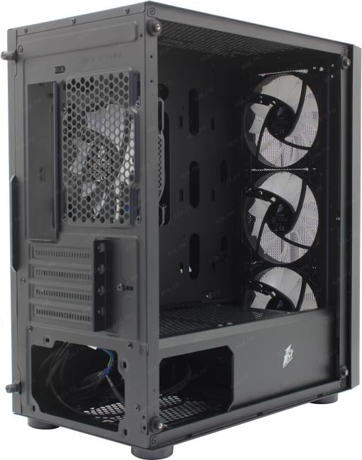 1STPLAYER Корпус FIREBASE X3-M Black / mATX, TG / 4x120mm LED fans inc. / X3-M-BK-4F1
