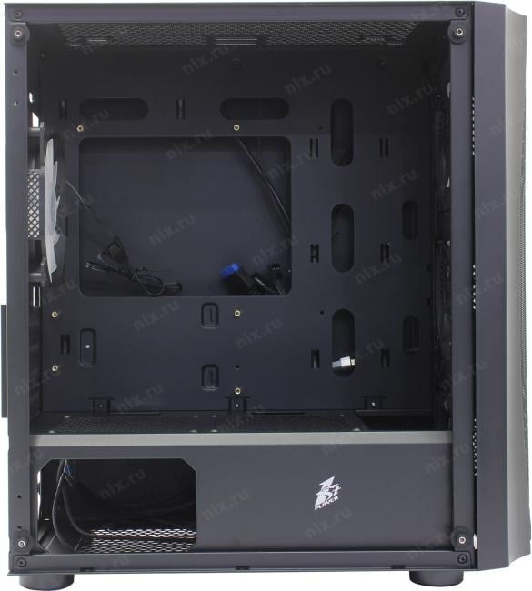 Minitower 1STPLAYER FIREBASE X3-M <X3-M-BK-4F1> Black MicroATX  без  БП