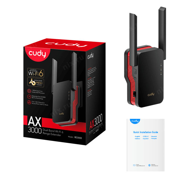 CUDY <RE3000> AX3000 Dual-Band WiFi  6 Range Extender