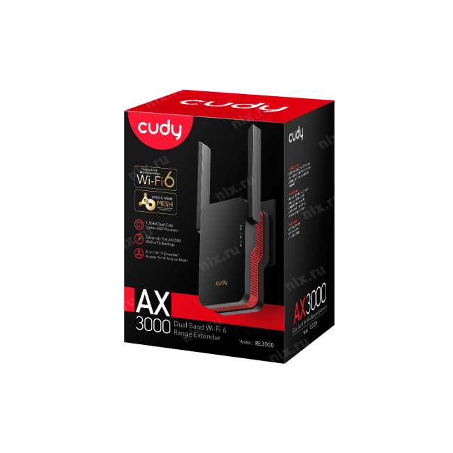 CUDY <RE3000> AX3000 Dual-Band WiFi  6 Range Extender
