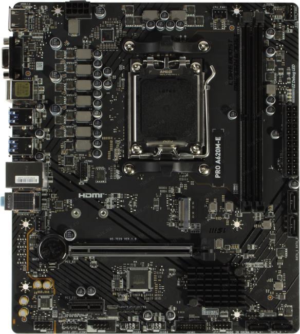 MSI PRO A620M-E (RTL) AM5 <A620> PCI-E Dsub+HDMI GbLAN  SATA MicroATX 2DDR5