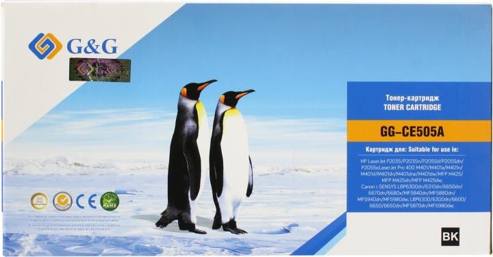 Картридж G&G GG-CE505A Black  для  HP  LaserJet P2035/2035N/2055D/2055DN/2055X